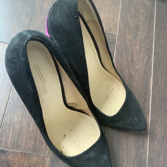 Zara Color Block Chuck High Heel Shoe Size 6 - Picture 5 of 6